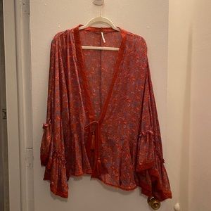 Tie-front flowy free people top